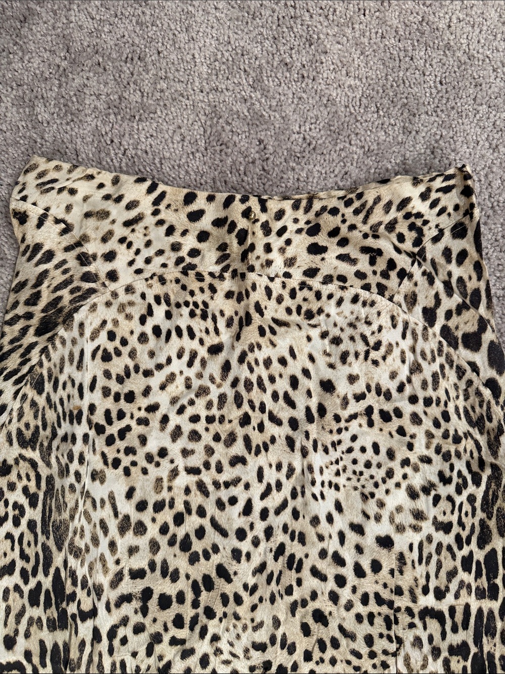 Vintage ROBERTO CAVALLI Leopard Silk Skirt Sz S - Picture 5 of 10